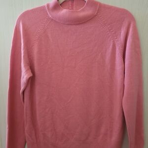 Crystal Kobe Pink Mockneck Sweater